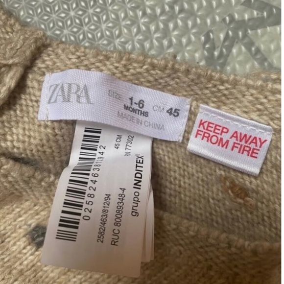 Zara Baby Popcorn Sweater Set & Bonnet - Perfect for Spring Photos (3-6 months) - Picture 8 of 8